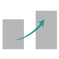Grey Bar Chart Growth Graph